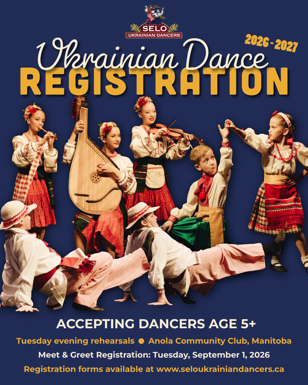 Ukrainian dance registration Manitoba